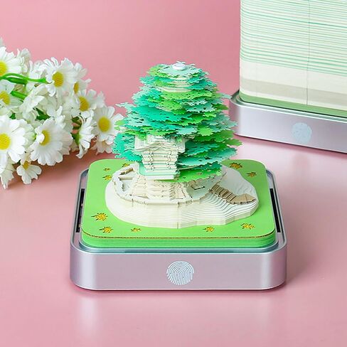 Time Piece Calendar 2025, 3d Calendar, Tear-Away 3D Paper Art Notepad, Small 3d Desk Calendar 2025 with Light, Fun 3d Memo Pad Artistic Calendar, DIY Paper Carving Desktop Decoration (Tree of Life) in Saudi Arabia