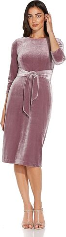 Adrianna Papell Women's Velvet Tie Front Dress in Saudi Arabia