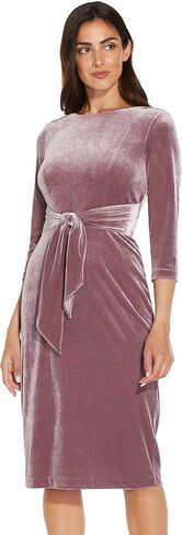 Adrianna Papell Women's Velvet Tie Front Dress in Saudi Arabia