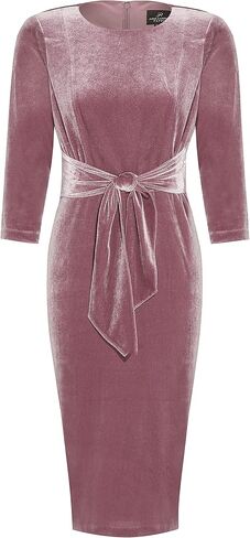 Adrianna Papell Women's Velvet Tie Front Dress in Saudi Arabia