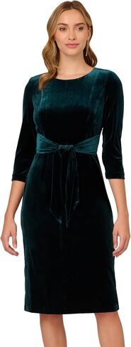 Adrianna Papell Women's Velvet Tie Front Dress in Saudi Arabia