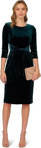 Adrianna Papell Women's Velvet Tie Front Dress in Saudi Arabia