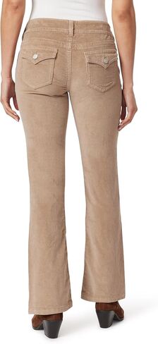WallFlower Women's Feisty Curvy Low Rise Slim Flare Corduroy Juniors Pants in Kuwait