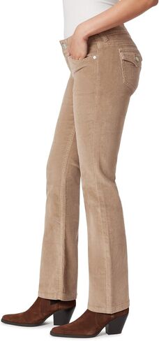 WallFlower Women's Feisty Curvy Low Rise Slim Flare Corduroy Juniors Pants in Kuwait
