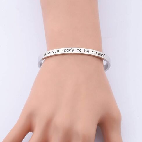 CENWA Buffy Vampire Inspired Gift Buffy Fandom Gift Are You Ready to Be Strong Bracelet 90's Television Gifts in Saudi Arabia