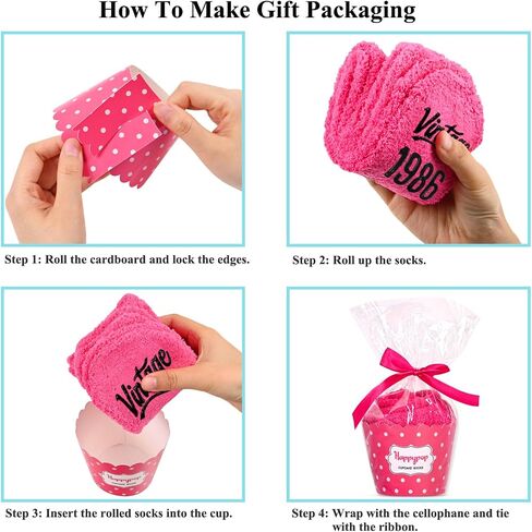 HAPPYPOP Unique Birthday Gifts for Women - Socks for 40 Year Old Woman, 1985-1993 Birthday Gift Ideas for Her in Saudi Arabia