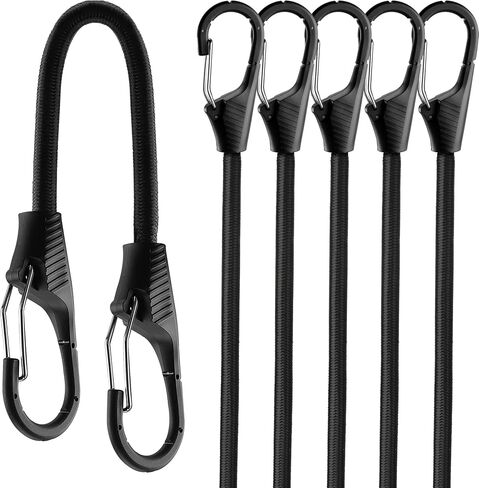 HORUSDY 5-Piece Premium Bungee Cords with Hooks, 14" Bungee Cords, Bungee Cords Assortment in Saudi Arabia