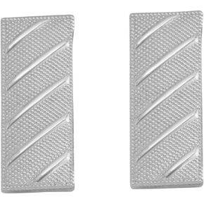 Smith & Warren 1" H Lieutenant Bars Collar Brass Rank Insignia Embossed (Textured) Silver Finish Police Military Uniform Pin