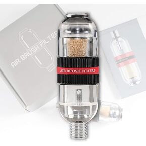 SAGUD Airbrush New Premium Airbrush In-Line Mini Air Filter Air Brush Water Moisture Oil Trap Separator Kit, Connects onto Airbrushes and Hoses with 1/8" Threads