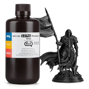 ELEGOO ABS-Like Resin 3.0 Pro, Higher Scratch-Resistance 3D Printing Photopolymer Resin, 405nm UV Resin for MSLA/DLP/LCD Printers Fast Curing High Precision Non-Brittle, Black 500g