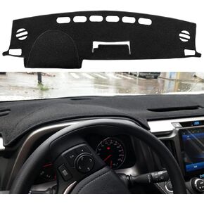 Dash Cover Dashboard Cover Mat Pad Fit for Toyota RAV4 2013 2014 2015 2016 2017 2018 (Black) Z02