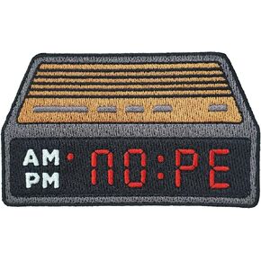 Nope Alarm Clock Patch - Hook and Loop Tactical Morale Patch