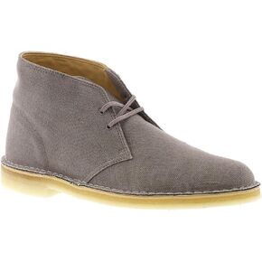 Clarks Men's Desert Chukka Boot, Taupe Canvas, 8 Medium US