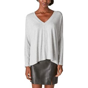 Lucky Brand Women's Cloud Jersey Deep V Ruched Top