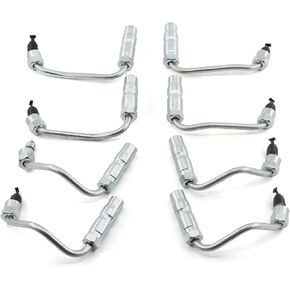 97188720 Fuel Injector Lines Set 8PCS Compatible with 2001-2004 Chevy Chevrolet Silverado 2500HD 3500/ GMC Sierra 2500HD 3500 6.6L LB7 Duramax Diesel 904-126 904-127 904-128 904-129