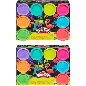 Play Doh 8 Pack Bundle: 2-8 Packs of Neon Compound