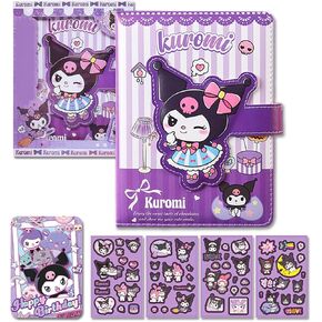 Kawaii Cute Cartoon Notebook with Pen, Girls Hand Ledger Set, Suitable for Diary School Travel Notebook Writing and Drawing Gift Set