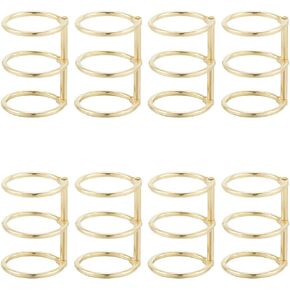 CRASPIRE 10Pcs 3 Rings Metal Loose Leaf Binders Book Rings 30mm Inner Diameter Flexible Gold Snap Split Hinged Versatile for DIY Travel Diary Notebook Photo Album Binding Spines Combs Craft Supplies
