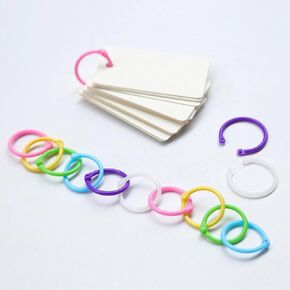 30pcs Multicolour Loose Leaf Binder Rings, Office Book Rings Candy Color Plastic Binder Rings Key Rings Book Rings for, Keychain Office Book Rings, Clamps and Rings(15 mm/0.59 inch)