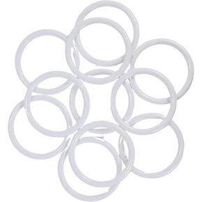 4 inch White Plastic Acrylic Craft Rings 5/16 inch Thick 12 Pieces