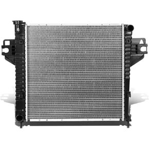 DNA Motoring OEM-RA-2481 OE Style Full Aluminum Core Direct Fit Radiator Compatible with 02-06 Liberty 3.7L, 20" W X 20" H X 1" D, 1-1/2" Inlet, 1-13/16" Outlet