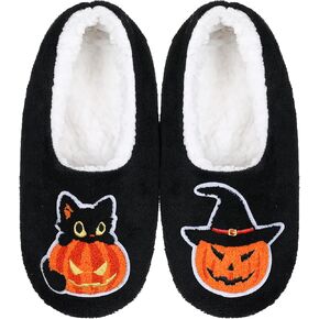 ZYZX Cat Slipper Socks for Women Winter Cozy Soft Warm Funny Cute Slippers Non Slip Sherpa Lining Indoor Fuzzy Socks with Grippers Gifts Slippers