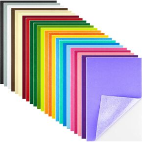 Morcheiong 24 Pcs Self Adhesive Felt Sheet Soft Felt Sheets with Adhesive Backing for Art Project and Sewing DIY Craft(11.8"x7.9"/30x20cm)-Red