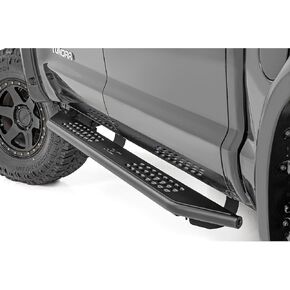 Rough Country OV2 Running Boards Side Step Bars for Toyota Tundra 2WD/4WD (2007-2021) - Fits Crew Cab Models