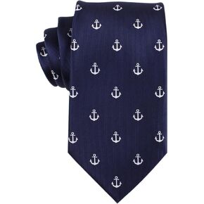 OTAA The Navy Blue Anchor Tie | Formal Neckties for Men | Groomsmen Wedding Ties | Designed by the Brothers at