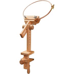 Embroidery Stand Table Clamp 360 Degree Rotation Cross Stitch Tapestry Hoop on Table Wood Hoop Holder Desktop Cross Stitch Seat Frame for Needlework Sewing DIY
