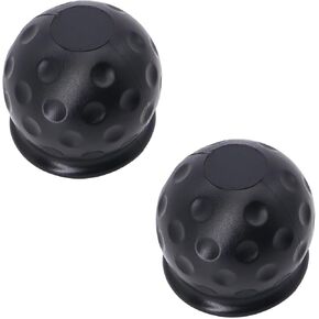 HiSport 2pc Trailer Hitch Ball Cover,2 Inch Black Traction Ball Protector,Universal Dustproof and Waterproof 50mm Towing Ball Protective Cap Compatible with Trailers RVS Trucks Boats
