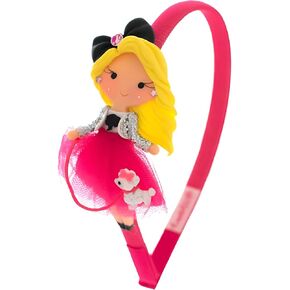 Pink Doll Headband - Handmade Headband with Doll - Hair Accessories For Girls - Childrens Hair Accessories