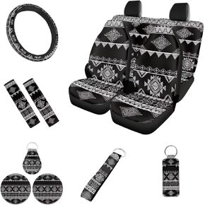 Strawberry Seat Covers for Car Women Auto Steering Wheel Cushion Long Round Keychains Cup Holder Coasters 12 Piece Auto Accessories Interior Set