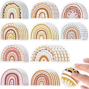 Demissle 50 Pcs Anxiety Sensory Stickers Textured Sensory Stickers Positive Strip Stickers Rainbow Cat Stickers Stress Relief Textured Strips Adhesive Textured Tactile Stickers (Rainbow)
