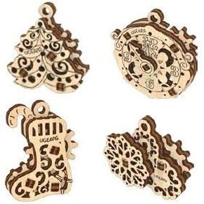 UGEARS U-Fidgets-Tribiks Series: Happy New Gear -Self-Assembling, Stress Relief Fidget Hand Toys for Kids and Adults