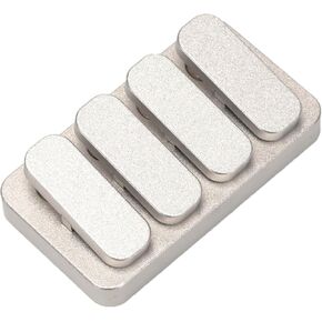 كتل تململ من فانانا معدنية لمسية من نوع ADHD Clicker للكبار تخفف من التوتر والقلق (النمط رقم 1 - فضي)