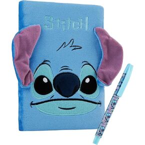 Disney Stitch Stationery Set, A5 Notebook & Pen or Secret Lockable Diary with Pen Cute School Supplies Stitch Gifts for Girls (Blue)