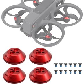 Motor Cover Cap Compatible with DJI Avata 2 Aluminum Alloy Protection Guard Protector Accessories (Red)