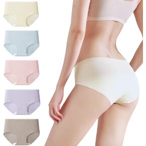STARLY 5pcs Disposable Ice Silk Panties Women's Traceless Travel Shorts Ultra-thin Breathable Briefs Leave-on Handy Underwear