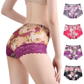 Women's Cotton Underwear Pack High Waisted Panties Seamless Ladies Tummy Control Comfortable No Show Briefs