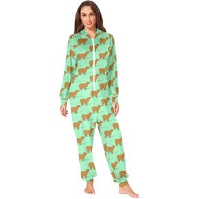 Onesies for Women Adult Onesies with Pocket Warm Pajamas Long Sleeve Jumpsuits Sleepwear Costumes