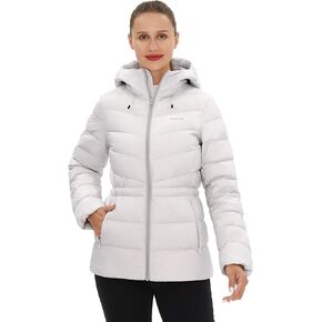 Pioneer Camp Women's Winter Puffer Jacket 700 Fill Down Coat Water-Repellent Quilted Fuffy Outerwear with Hood