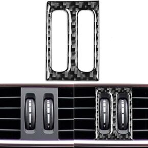 Real Carbon Fiber Glove Box Keyhole Handle Panel Sticker Interior Trim Accessories Compatible with Mercedes Benz C-Class W204 Sedan 2012 2013 2014 Black, BM8111