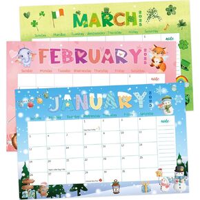 Desk Calendar 2025-2026 Colorful Desk Wall Calendar from January 2025 to June 2026 18 Monthly Calendar with Hanging Rope Notes Home School Office