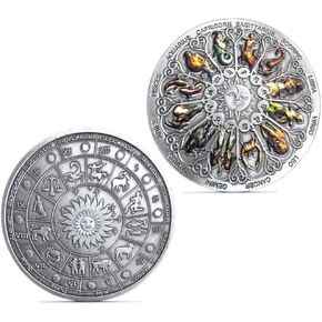 Twelve Constellations Colorful Challenge Coin Lucky Coins