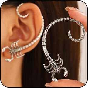 Vintage Scorpion Ear Cuffs Earrings Gothic Scorpion Statement Cuff Earrings Chunky Ear Cuff Silver Jewelry Gift for Women