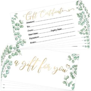 30 Pack Blank Certificates for Business Gold Foil Certificate Cards with Envelopes for Salon Restaurants Spa Birthday Thanksgiving Christmas Holiday