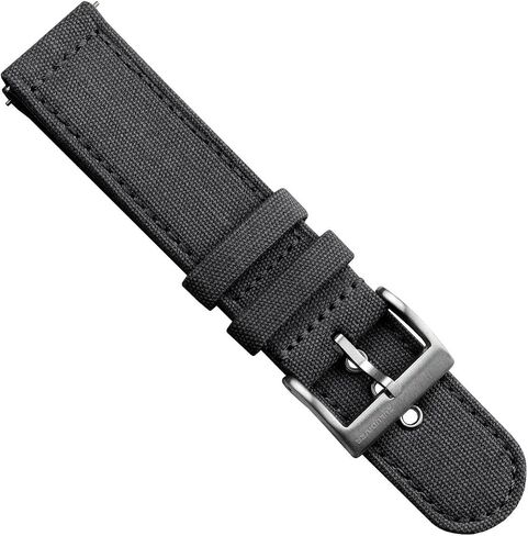 Croyde Canvas Watch Strap - 100% Cotton, Quick-Release, Stainless Steel Buckle, Vintage Military Style - Fits 18mm, 20mm, 22mm Watches - Army Green, Grey, Sand in Saudi Arabia