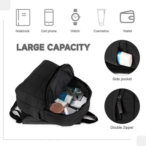 Oweisong Quilted Puffer Backpack for Women Small Lightweight Puffy Daypack Casual Travel Designer Bag for Ladies in Saudi Arabia
