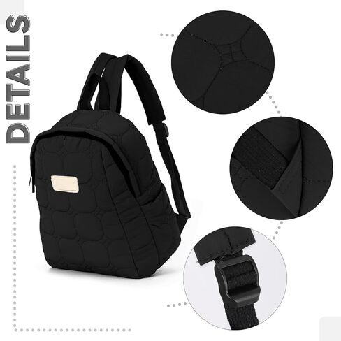Oweisong Quilted Puffer Backpack for Women Small Lightweight Puffy Daypack Casual Travel Designer Bag for Ladies in Saudi Arabia